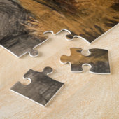 湖でクマの家族と秋の日 ジグソーパズル (側面)