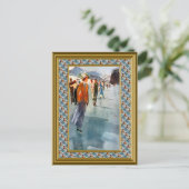 湖でスケートで滑ること ポストカード (スタンド正面)