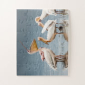 湖でペリカン ジグソーパズル (縦)