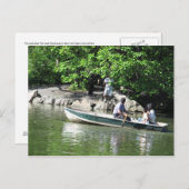 湖でボートを漕ぐ ポストカード (正面/裏面)