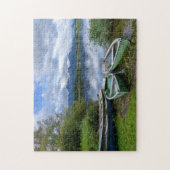 湖でボートを漕ぐ – Allgau ジグソーパズル (縦)