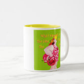 「湖で何が起こるか、湖にとどまる!」 ツートーンマグカップ (正面右)