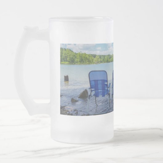 湖で完璧な日フロステッドマグ フロストグラスビールジョッキ (左)