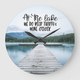 湖で我々はビール30時とワイン ラージ壁時計