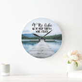 湖で我々はビール30時とワイン ラージ壁時計 (ホーム)