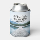 湖で我々はビール30時とワインLをドア 缶クーラー (缶正面)