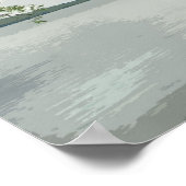 湖で柳 ポスター (角)