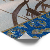 湖で泳ぐアヒル ポスター (角)