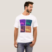 湖で泳ぐ – 4色の異なる色 Tシャツ (正面フル)