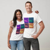 湖で泳ぐ – 4色の異なる色 Tシャツ (ユニセックス)