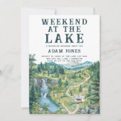 湖で週末 |バチュラーパーティ招待状 招待状 (正面)