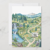 湖で週末 |バチュラーパーティ招待状 招待状 (裏面)