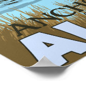 湖で飲むムース – アラスカ，アンカレッジ ポスター (角)