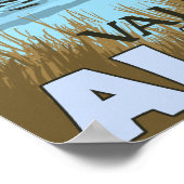 湖で飲むムース – アラスカ，バルデス ポスター (角)