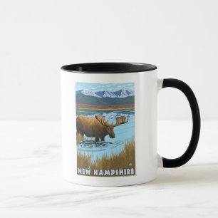 湖で飲む新しいHampshireMoose マグカップ