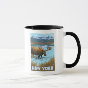湖で飲む新しいYorkMoose マグカップ