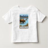 湖で飲むMaineMoose トドラーTシャツ (正面)