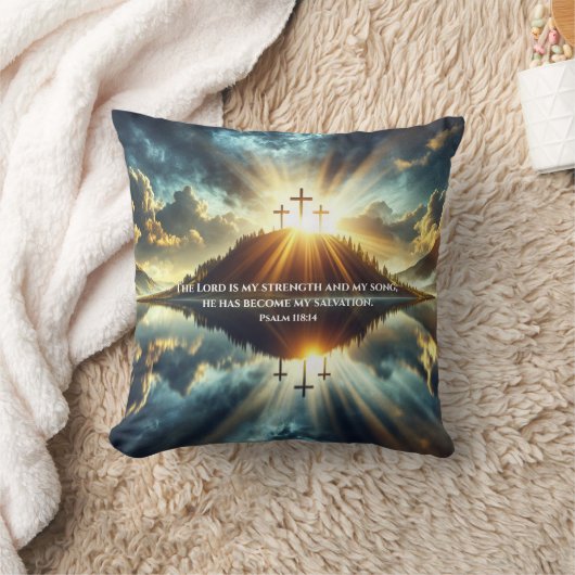 湖で3つの十字 クッション (ブランケット)