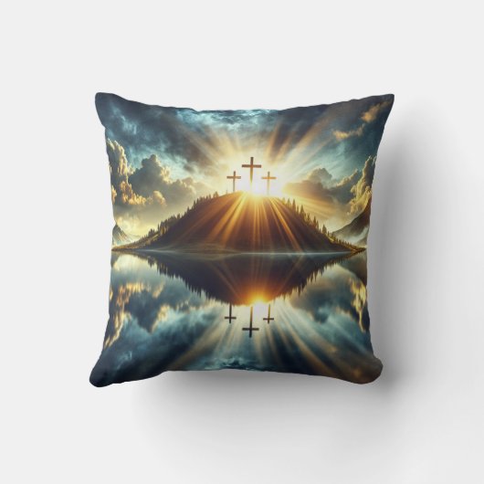 湖で3つの十字 クッション (裏面)