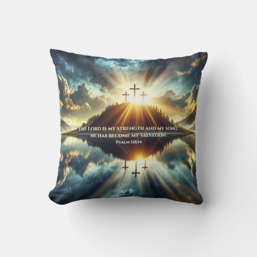 湖で3つの十字 クッション (正面)