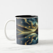 湖で3つの十字 ツートーンマグカップ (左)