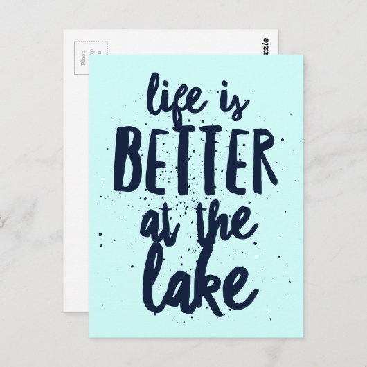 湖で ポストカード (正面/裏面)