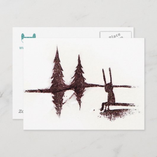 湖で ポストカード (正面/裏面)