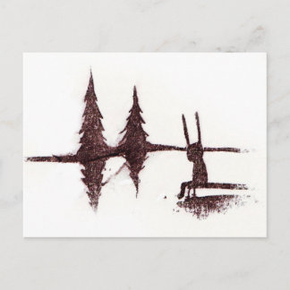 湖で ポストカード