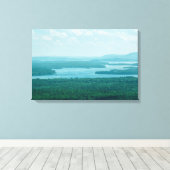 湖とマウンテンビュー キャンバスプリント (インサイチュ (ウッドフロア))