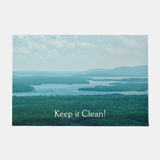 湖とマウンテンビュー ドアマット (正面)