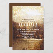 湖と山のカントリーなブライズシャワー 招待状 (正面/裏面)