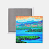 湖と山の磁石 – ウィニペサウキー湖  マグネット (正面/裏面)