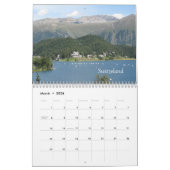 湖と山スイスとイタリア暦 カレンダー (3月 2026)