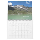 湖と山スイスとイタリア暦 カレンダー (2月 2026)