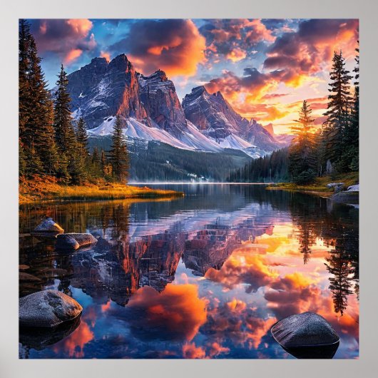 湖と山 ポスター (正面)