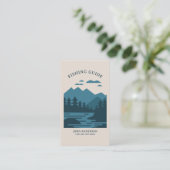 湖と山 – 魚釣りガイド垂直 名刺 (スタンド正面)