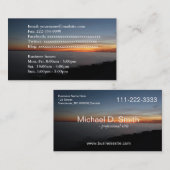 湖と日没の風景写真名刺 名刺 (正面/裏面)