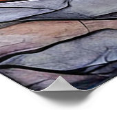 湖と木の山景色 ポスター (角)