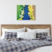 湖と木の秋で風光明媚な空中風景 キャンバスプリント (インサイチュ (寝室))