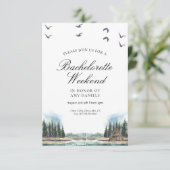 湖と森のラスティックな水彩招待状 招待状 (スタンド正面)