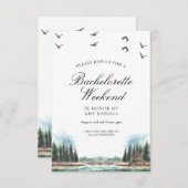 湖と森の水彩招待状 招待状 (正面/裏面)