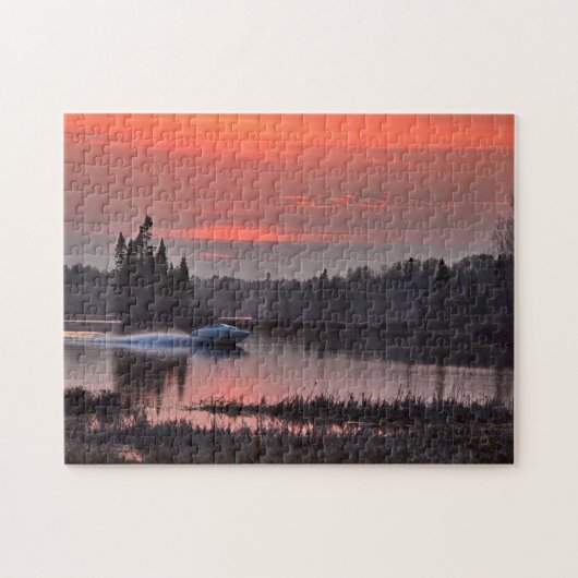 湖と森林ケベック。ジグソーパズル ジグソーパズル (横)