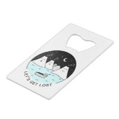 湖と眠い火山 クレジットカード栓抜き (正面アングル)