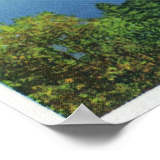 湖と緑の山 ポスター (角)