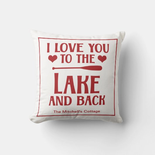 湖と背中に愛する – バレンタインデー クッション (正面)