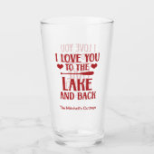 湖と背中に愛する – バレンタインデー タンブラーグラス (正面)
