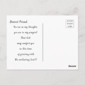 湖と船の平穏な景色　哀悼の意を表す ポストカード (裏面)