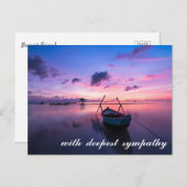 湖と船の平穏な景色 哀悼の意を込めて ポストカード (正面/裏面)