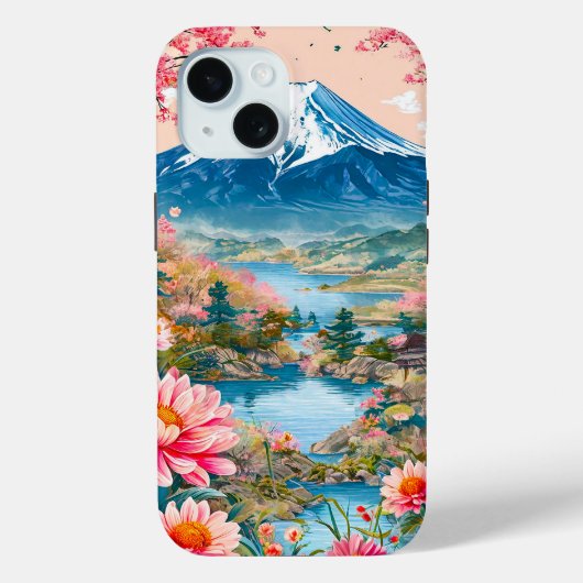 湖と花のある山 Case-Mate iPhoneケース (裏面)