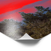 湖と赤の空 フォトプリント            (角)